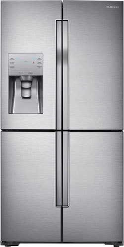 Samsung - 22.5 Cu. Ft. 4-Door Flex French Door Refrigerator with Convertible Zone - Stainless Steel